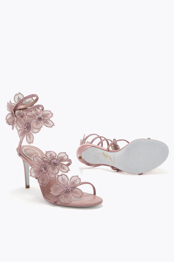 joyas melocotÓn flor rubor rosa sandalia 80 rene caovilla