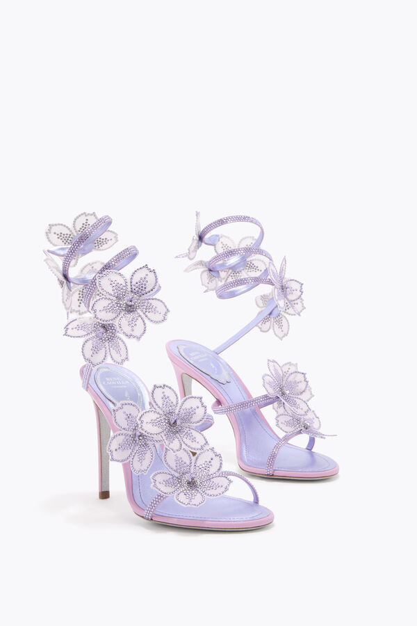 joyas de durazno flores de glicina de la sandalia 105 rene caovilla