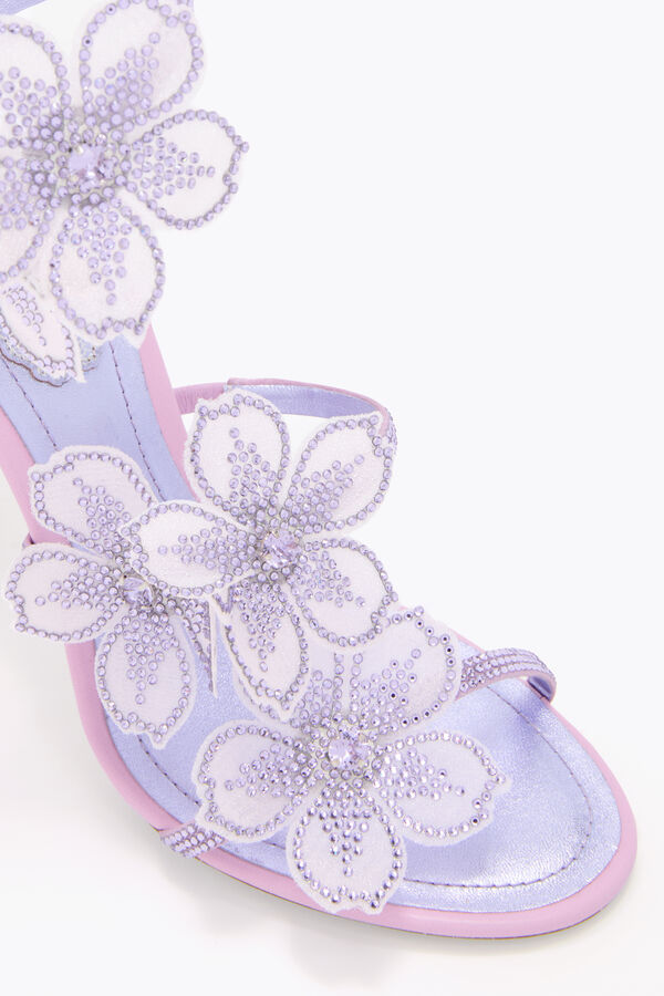 joyas de durazno flores de glicina de la sandalia 105 rene caovilla