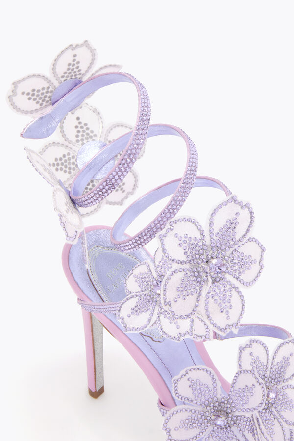 joyas de durazno flores de glicina de la sandalia 105 rene caovilla