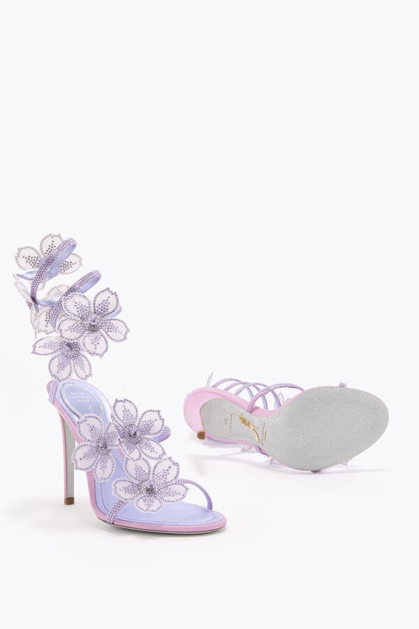 joyas de durazno flores de glicina de la sandalia 105 rene caovilla