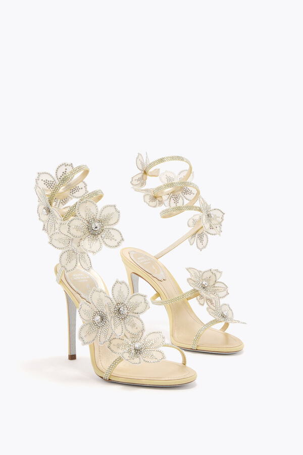 joyas melocotÓn flor amarillo limÓn sandalia 105 rene caovilla