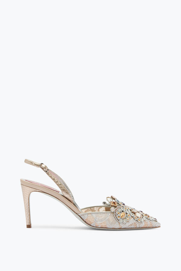 joyas joya zapatillas de encaje venezianan 75 rene caovilla