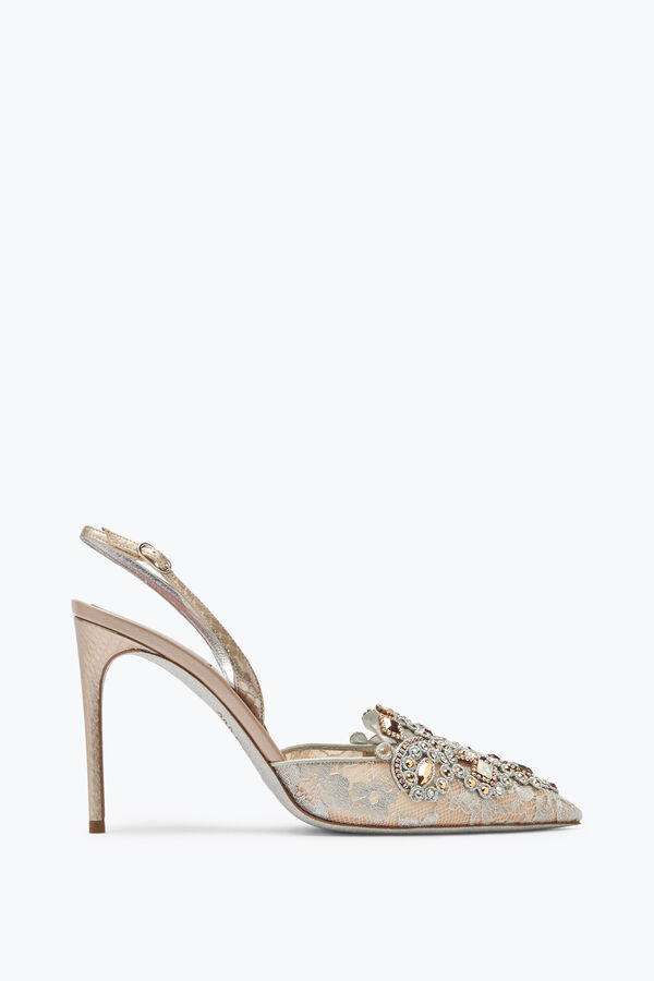 gemas de color gris joya zapatillas veneziana rene caovilla