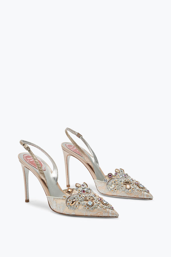 gemas de color gris joya zapatillas veneziana rene caovilla