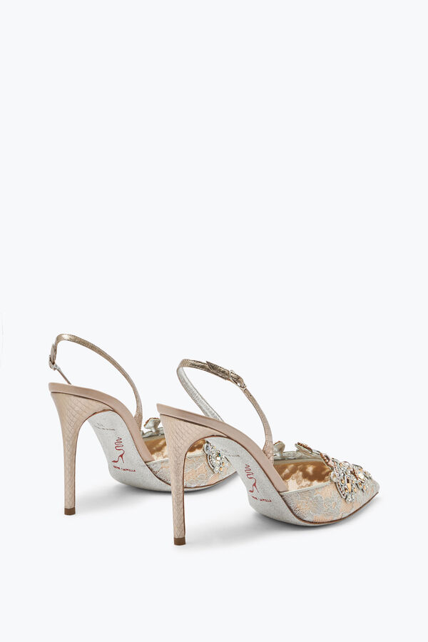 gemas de color gris joya zapatillas veneziana rene caovilla