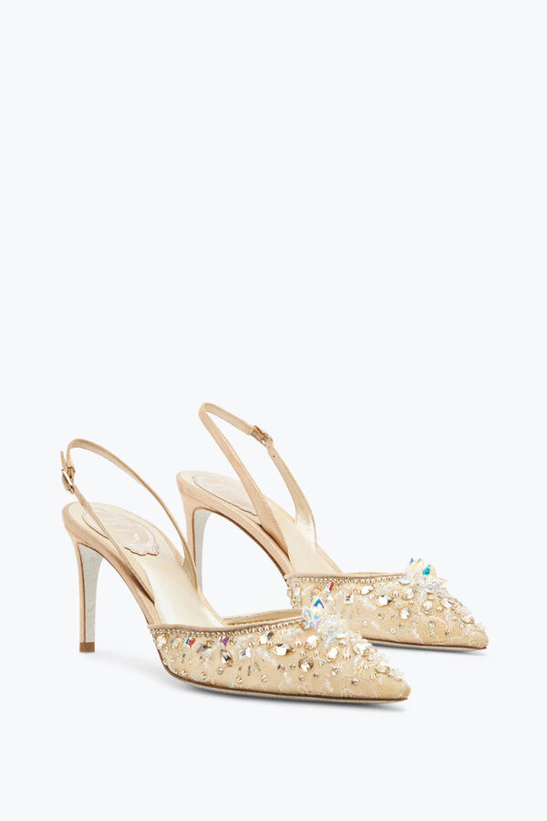 jeweled slingback con joyas piedras cenicienta 75 rene caovilla
