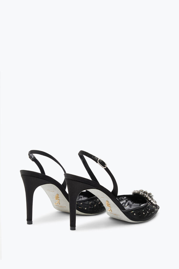joyas barbara negro slingback 80 rene caovilla