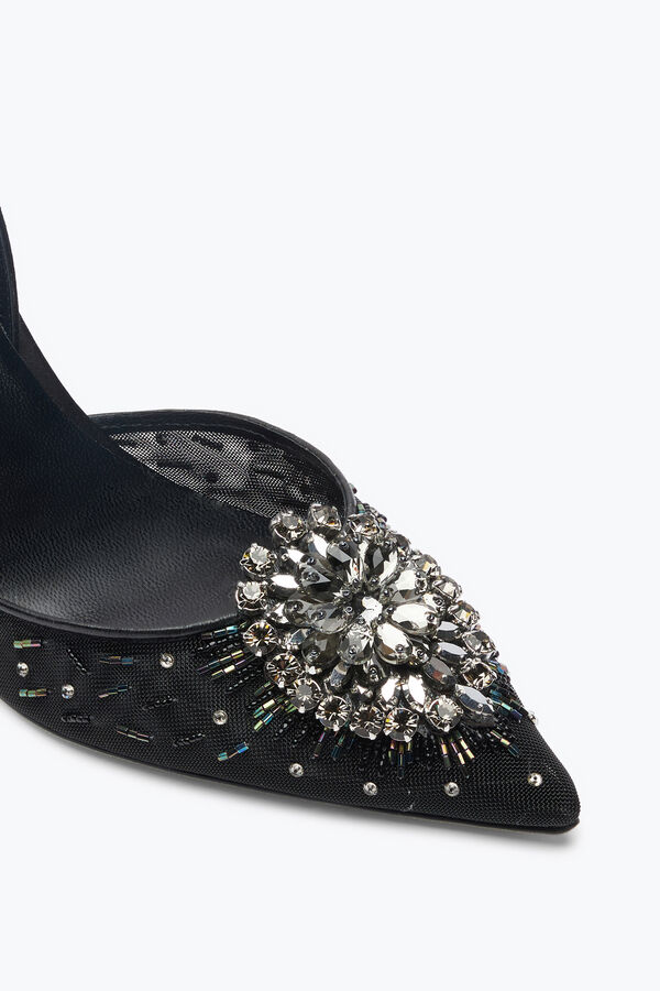 joyas barbara negro slingback 80 rene caovilla