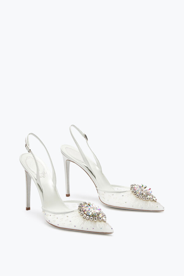 joyas barbara blanco slingback 105 rene caovilla