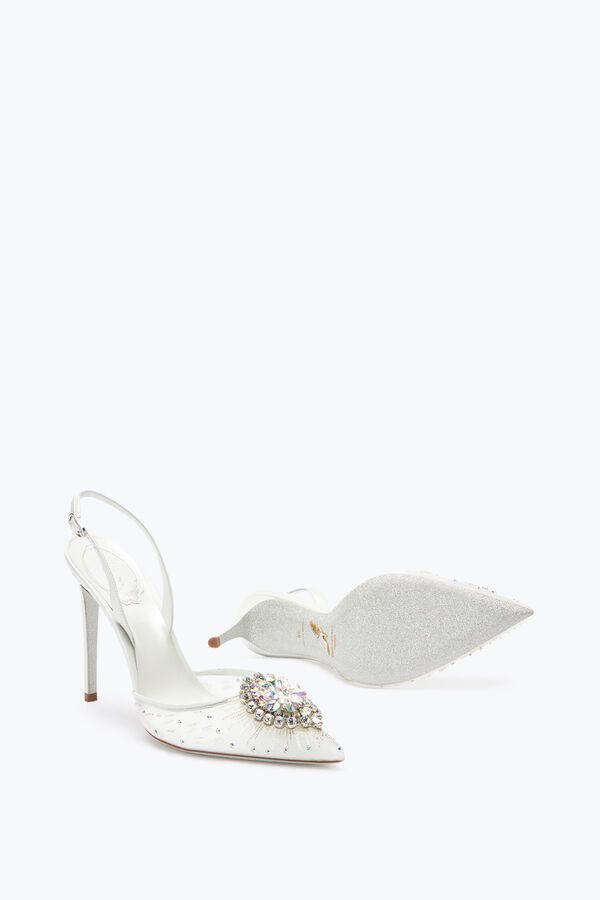 joyas barbara blanco slingback 105 rene caovilla