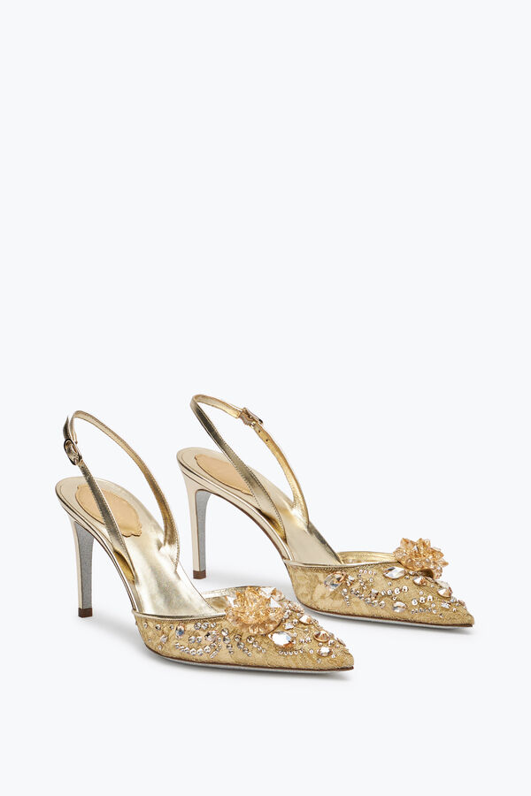 joyas de la cenicienta de oro slingback 80 rene caovilla