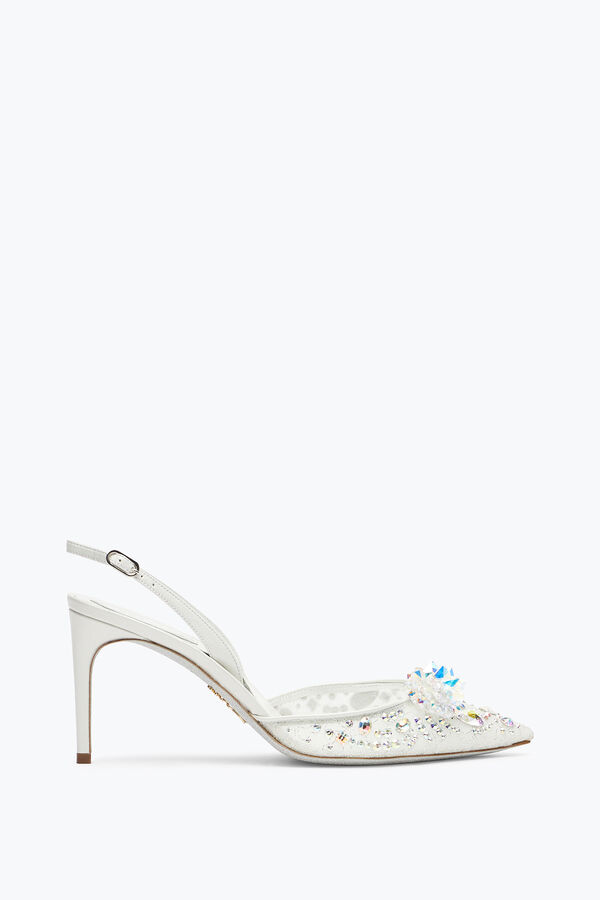 joyas de cenicienta blanca slingback 80 rene caovilla