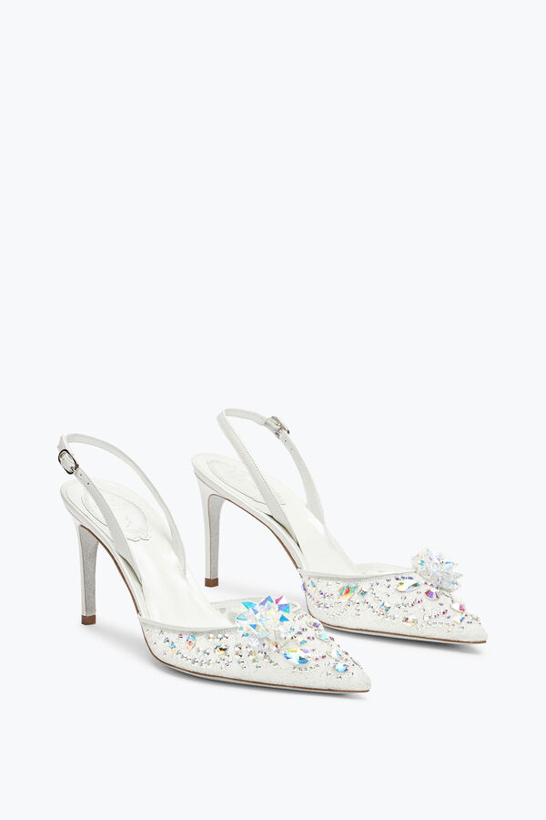 joyas de cenicienta blanca slingback 80 rene caovilla