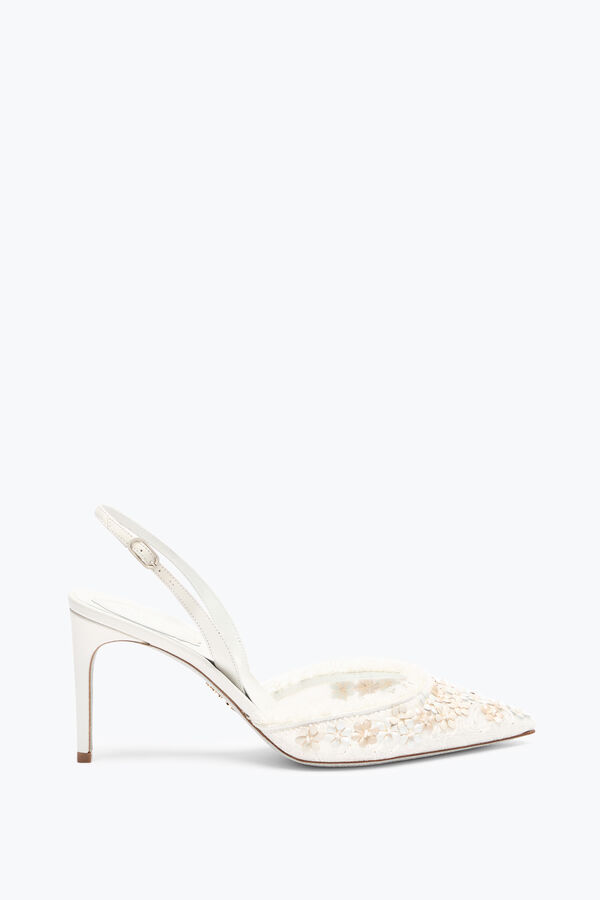 joyas flor blanca slingback 80 rene caovilla