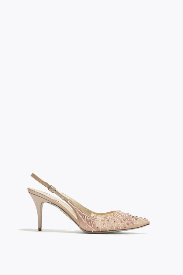 gemas preciosas en polvo de color rosa slingback 80 rene caovilla