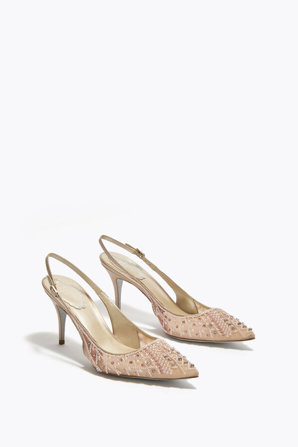 gemas preciosas en polvo de color rosa slingback 80 rene caovilla