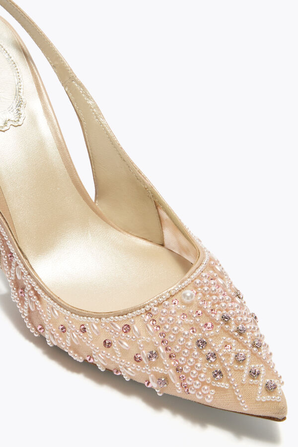 gemas preciosas en polvo de color rosa slingback 80 rene caovilla