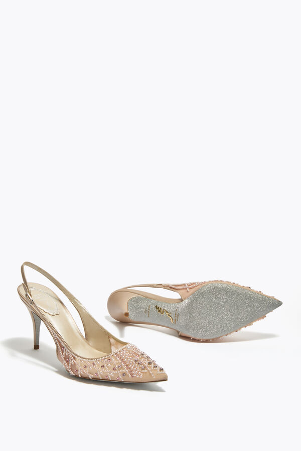 gemas preciosas en polvo de color rosa slingback 80 rene caovilla