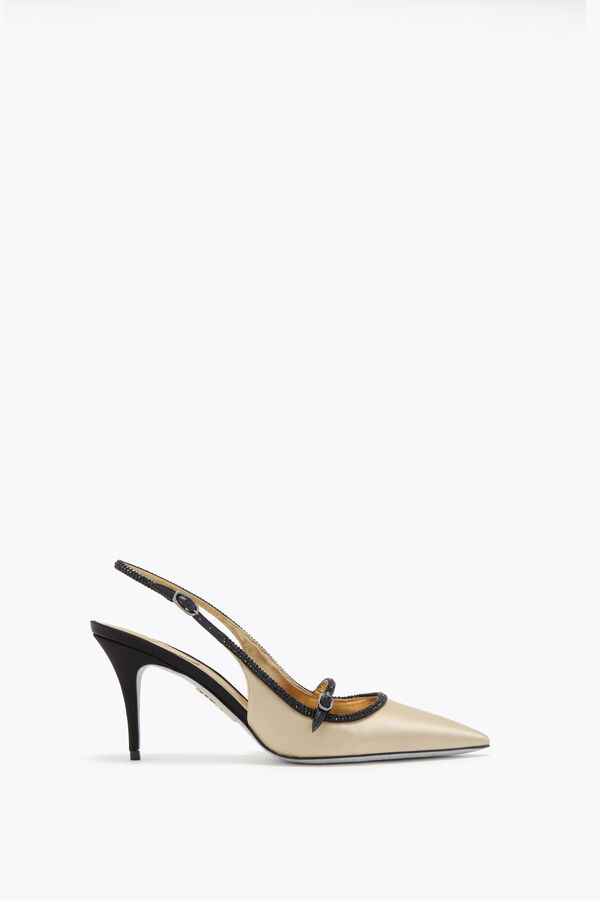 joyas de lirio negro y champagne slingback 80 rene caovilla