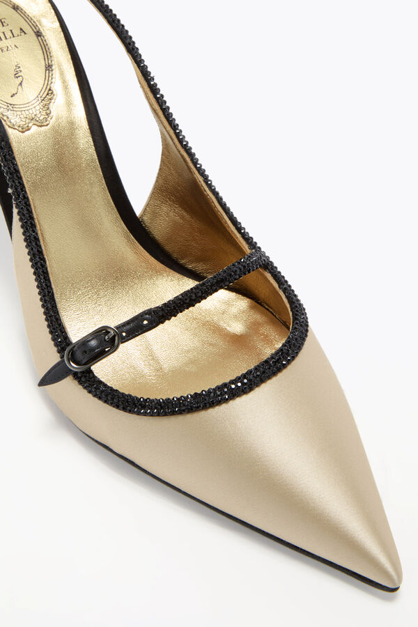 joyas de lirio negro y champagne slingback 80 rene caovilla
