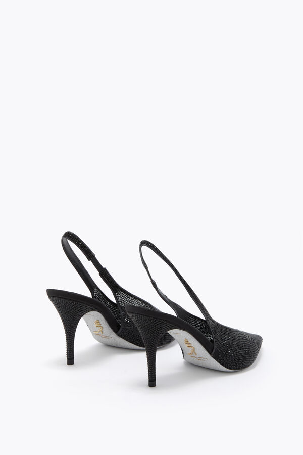 joyas jinny negro slingback 80 rene caovilla