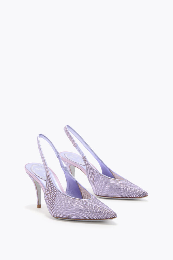 joyas jinny metÁlico violeta slingback 80 rene caovilla
