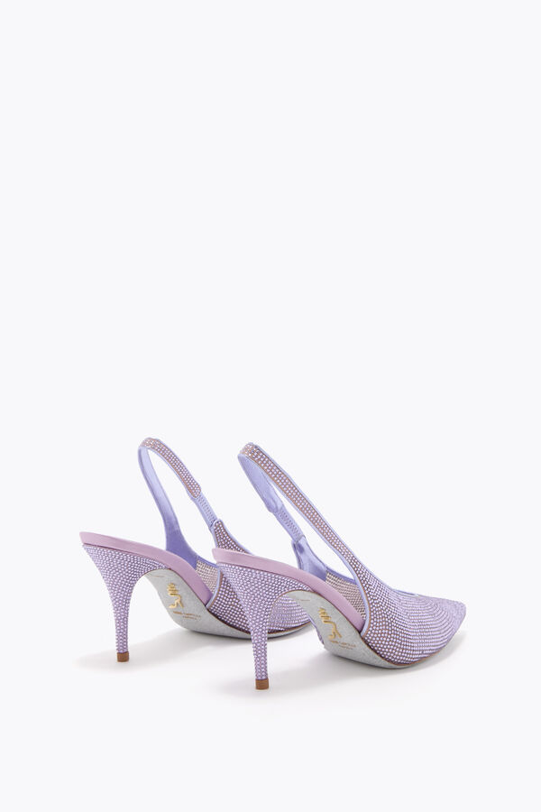 joyas jinny metÁlico violeta slingback 80 rene caovilla