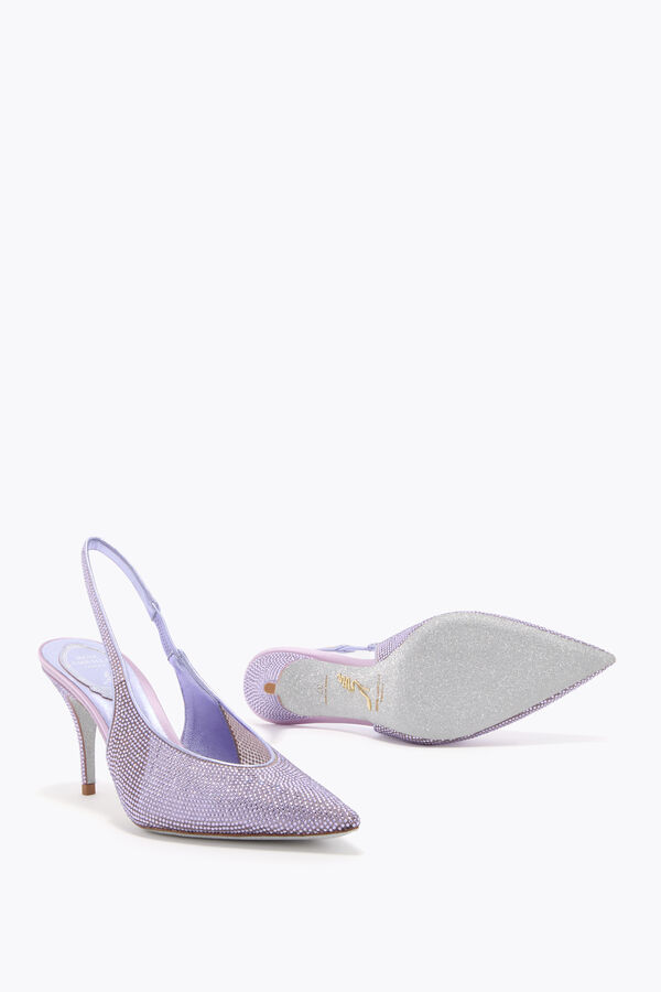 joyas jinny metÁlico violeta slingback 80 rene caovilla