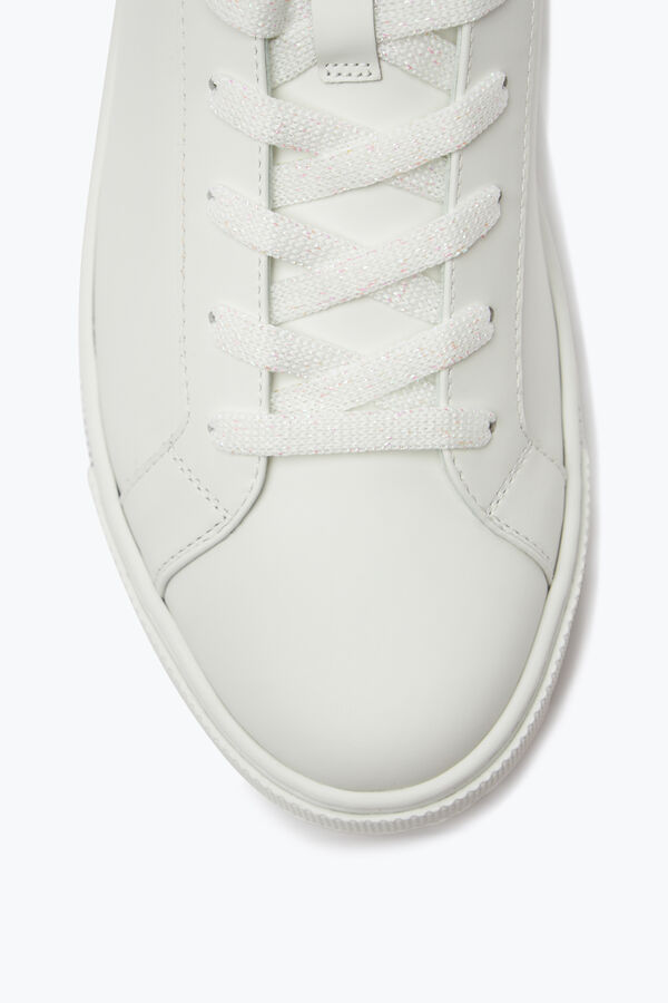 joyas xtra blanco y plata de la zapatilla de deporte 15 rene caovilla