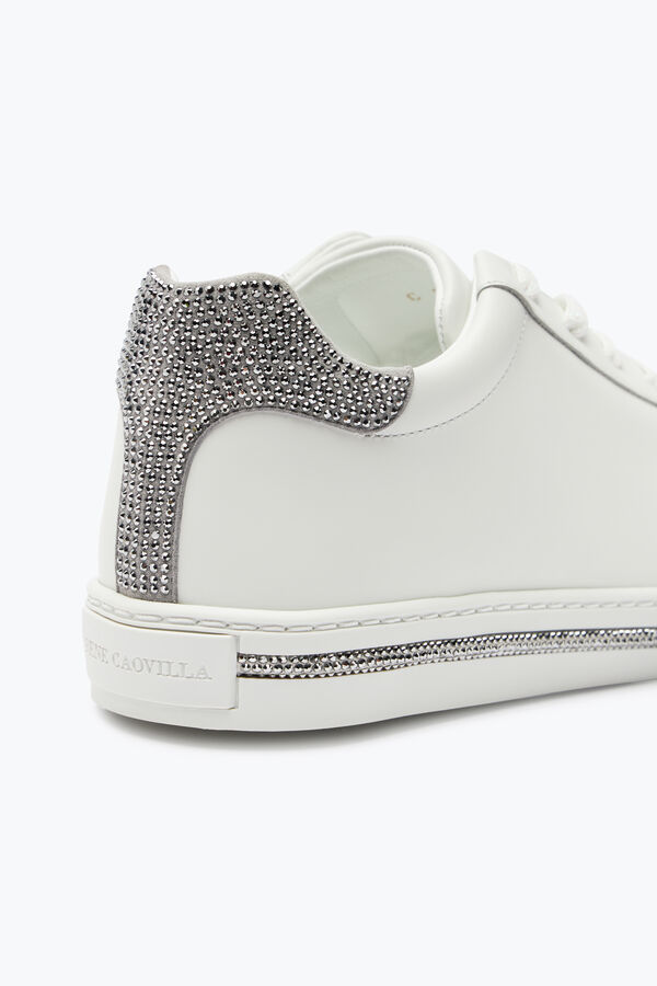joyas xtra blanco y plata de la zapatilla de deporte 15 rene caovilla