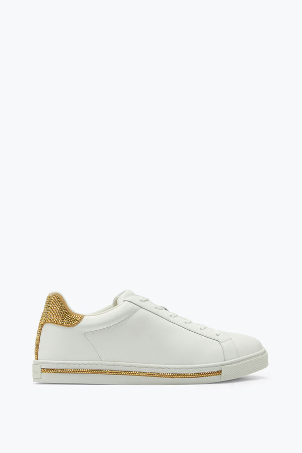 joyas xtra de cristal de oro blanco de la zapatilla de deporte 15 rene caovilla