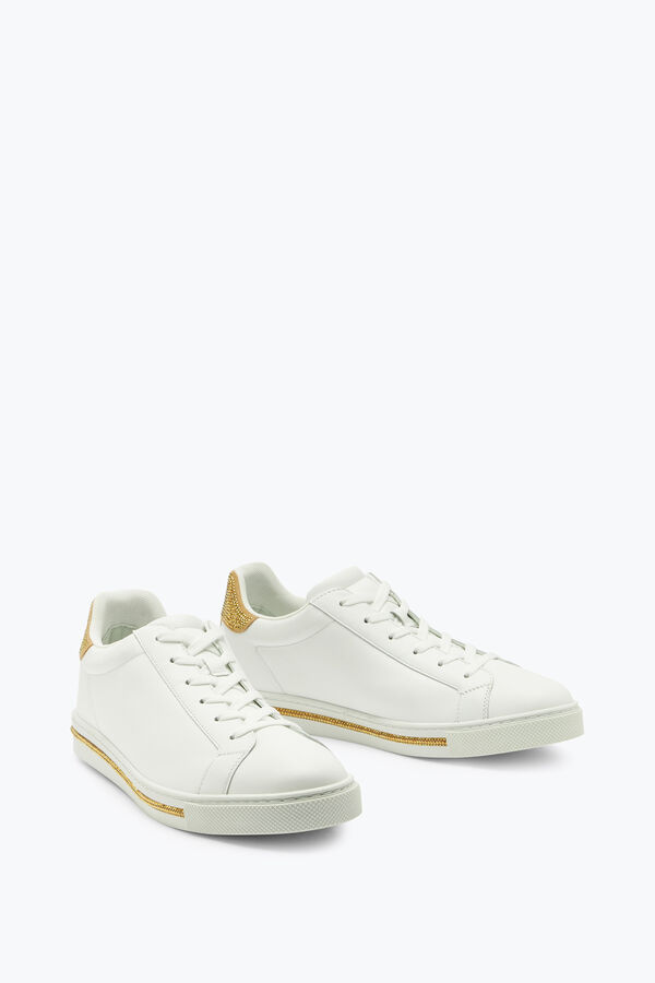 joyas xtra de cristal de oro blanco de la zapatilla de deporte 15 rene caovilla
