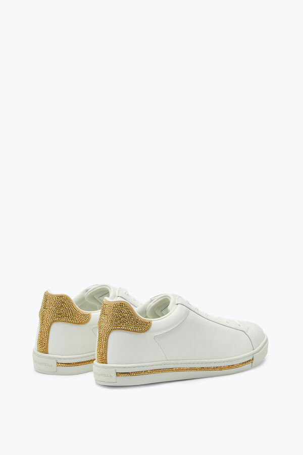 joyas xtra de cristal de oro blanco de la zapatilla de deporte 15 rene caovilla