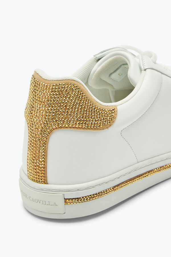 joyas xtra de cristal de oro blanco de la zapatilla de deporte 15 rene caovilla