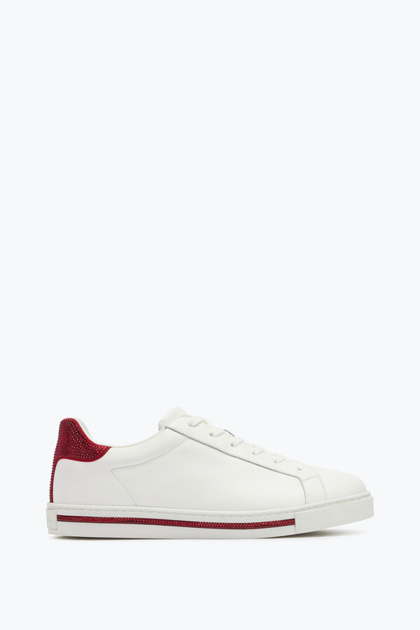 joyas xtra cristal blanco-rojo de la zapatilla de deporte 15 rene caovilla