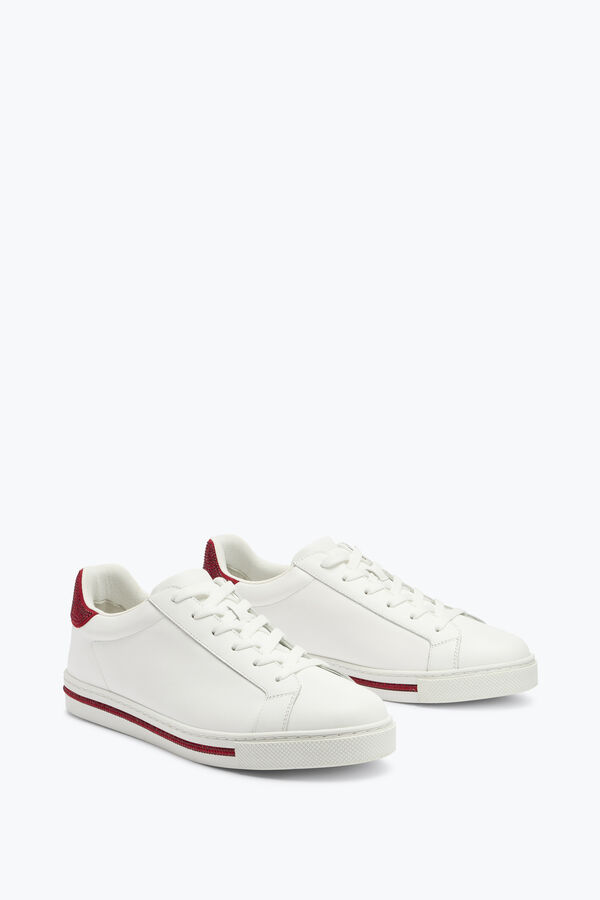 joyas xtra cristal blanco-rojo de la zapatilla de deporte 15 rene caovilla