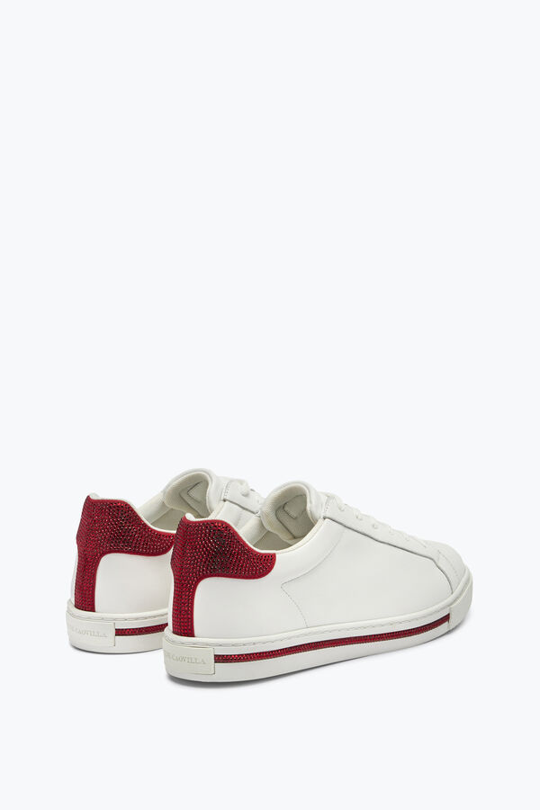 joyas xtra cristal blanco-rojo de la zapatilla de deporte 15 rene caovilla