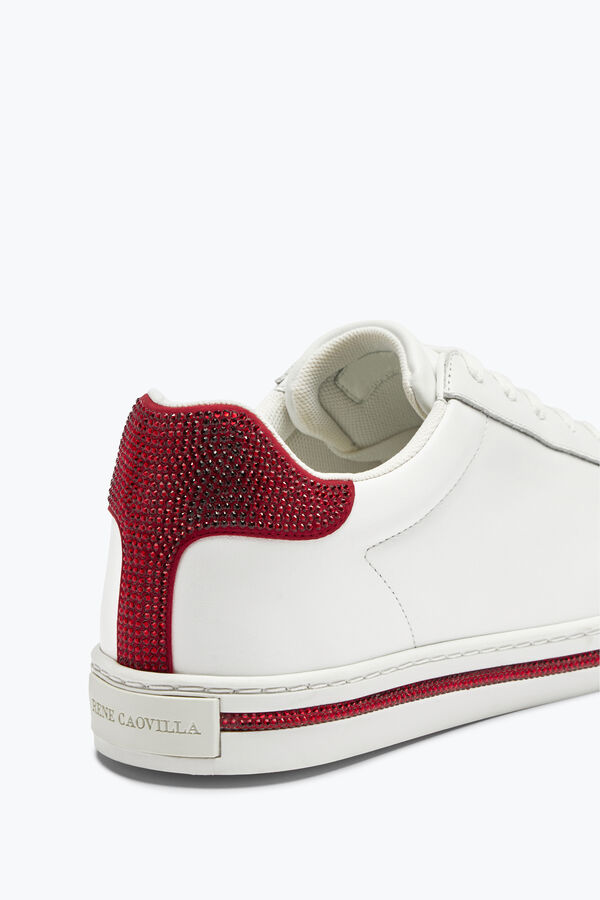 joyas xtra cristal blanco-rojo de la zapatilla de deporte 15 rene caovilla