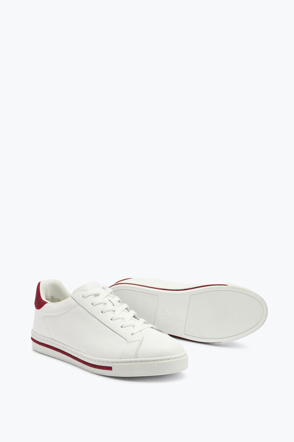 joyas xtra cristal blanco-rojo de la zapatilla de deporte 15 rene caovilla