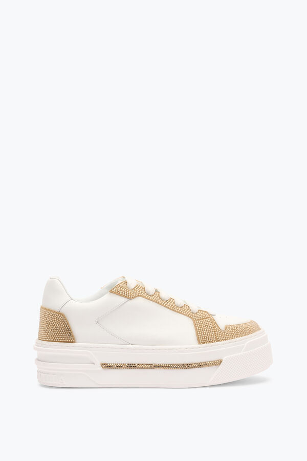 joyas xtra de oro blanco de la zapatilla de deporte con cristales 50 rene caovilla