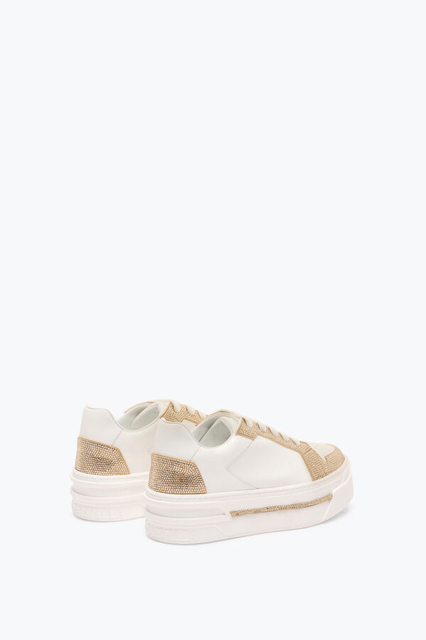 joyas xtra de oro blanco de la zapatilla de deporte con cristales 50 rene caovilla