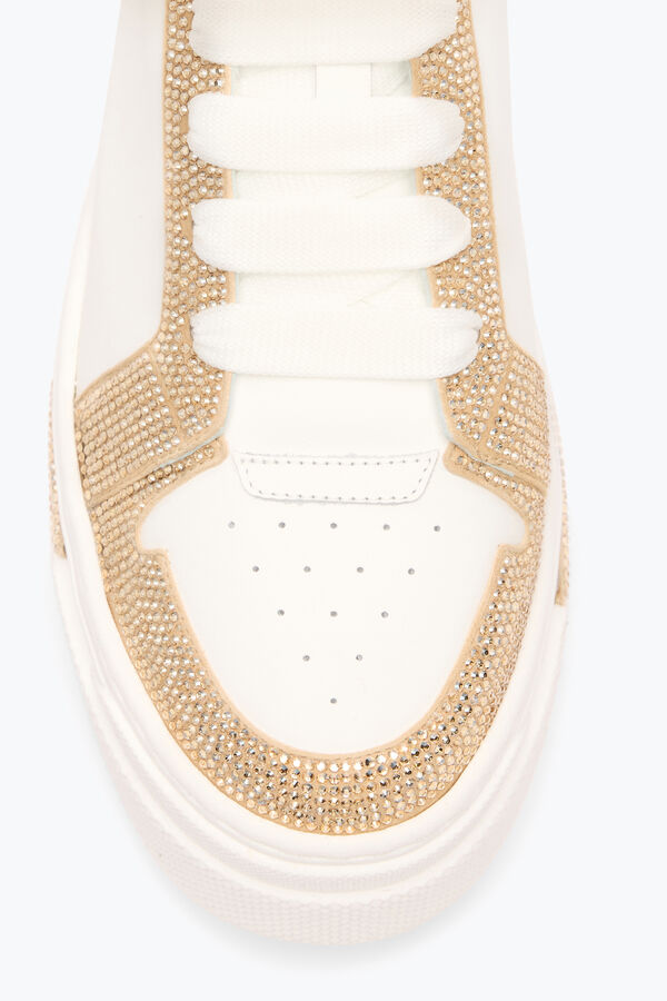 joyas xtra de oro blanco de la zapatilla de deporte con cristales 50 rene caovilla